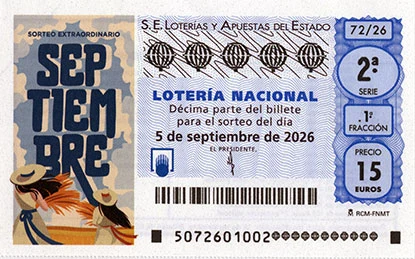 Décimo de Extraordinario Septiembre 72/26